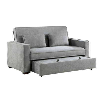 Homelegance  - Alta Convertible Studio Sofa W/ Pull-out Bed in Gray - 9238GY-3CL  view 1