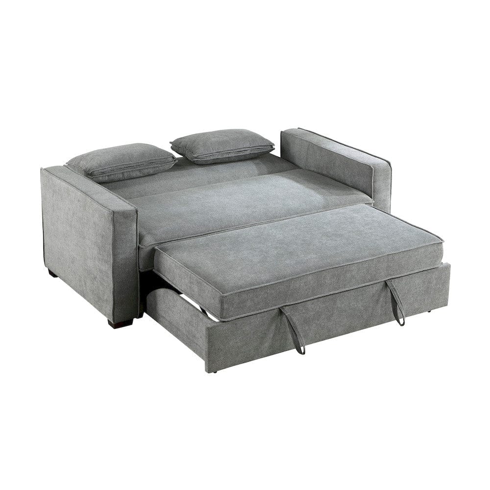 Homelegance  - Alta Convertible Studio Sofa W/ Pull-out Bed in Gray - 9238GY-3CL  view 6