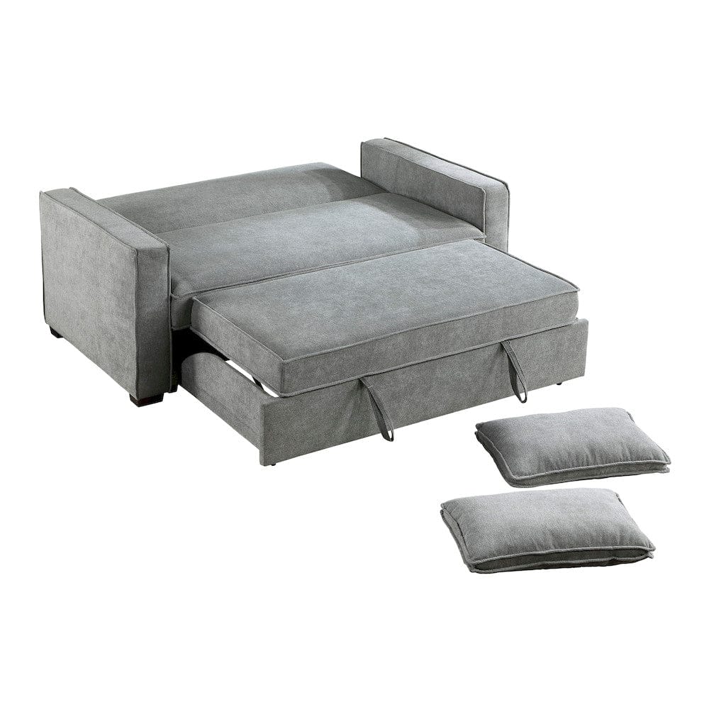 Homelegance  - Alta Convertible Studio Sofa W/ Pull-out Bed in Gray - 9238GY-3CL  view 7