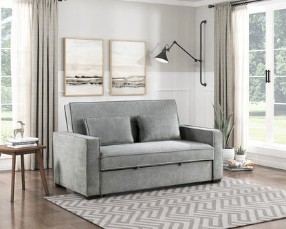 Homelegance  - Alta Convertible Studio Sofa W/ Pull-out Bed in Gray - 9238GY-3CL  view 8
