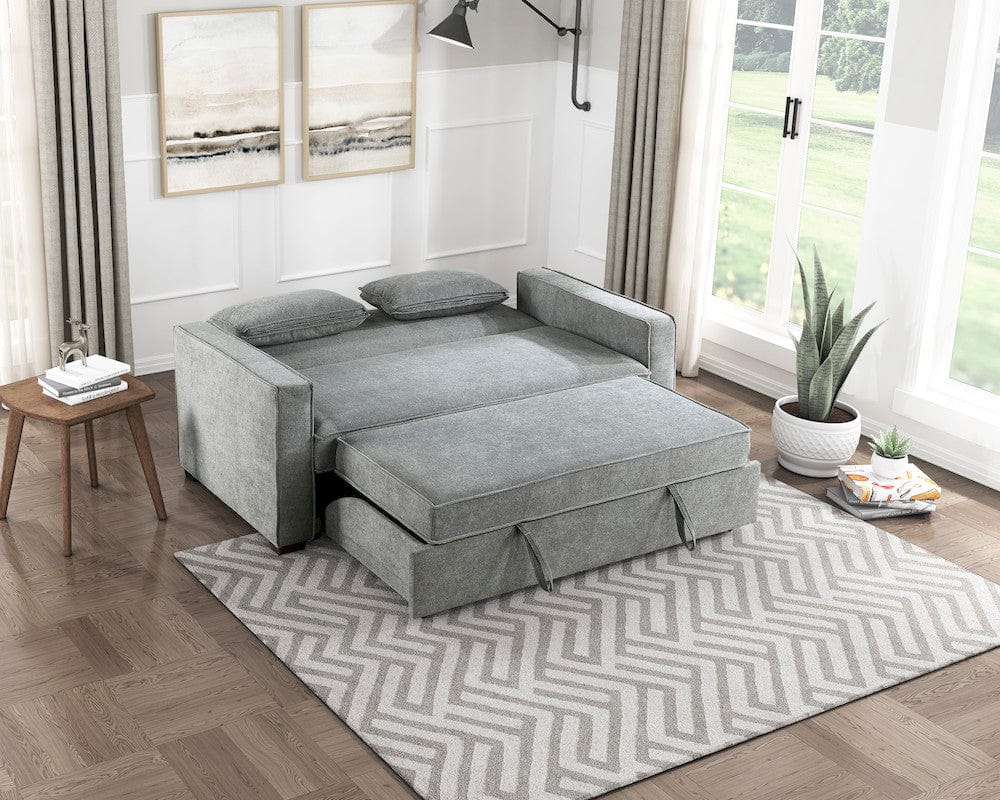 Homelegance  - Alta Convertible Studio Sofa W/ Pull-out Bed in Gray - 9238GY-3CL  view 10
