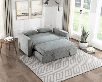 Homelegance  - Alta Convertible Studio Sofa W/ Pull-out Bed in Gray - 9238GY-3CL  view 10