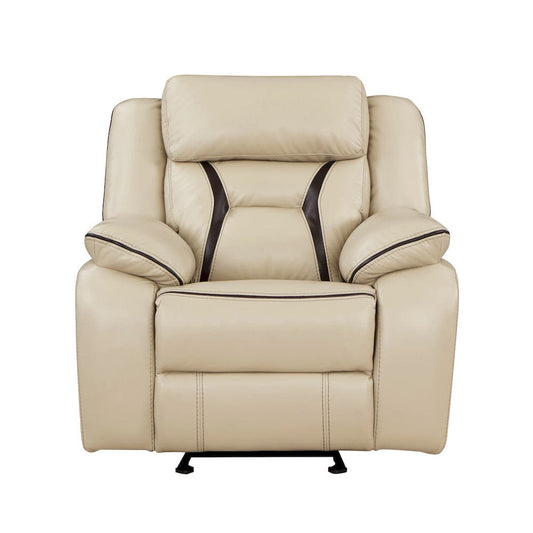 Homelegance  - Amite Glider Reclining Chair in Beige - 8229NBE-1  view 1