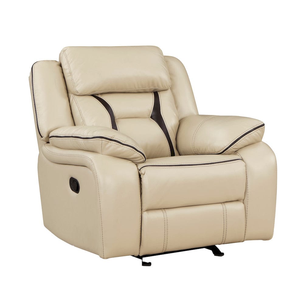 Homelegance  - Amite Glider Reclining Chair in Beige - 8229NBE-1  view 2