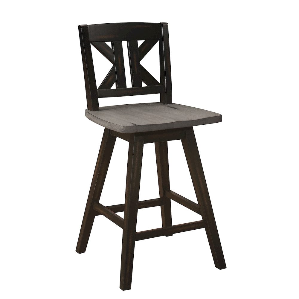 Homelegance  - Amsonia Swivel Counter Height Chair - 5602-24BKS1  view 1
