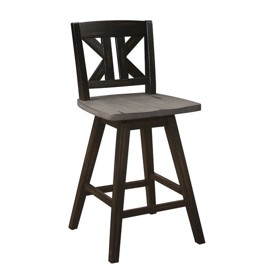 Homelegance  - Amsonia Swivel Counter Height Chair - 5602-24BKS1  view 1