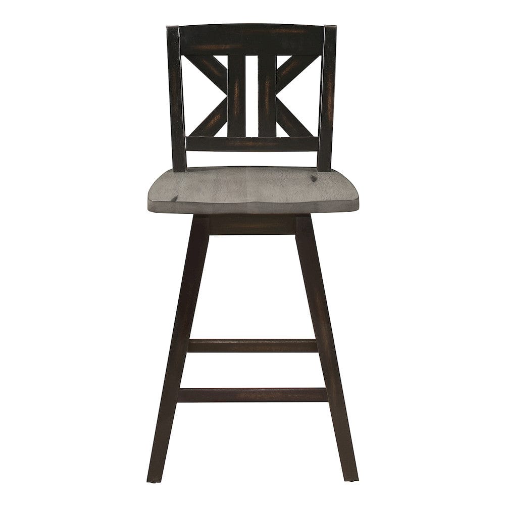 Homelegance  - Amsonia Swivel Counter Height Chair - 5602-24BKS1  view 2