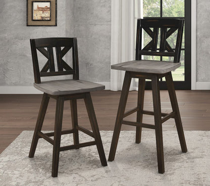Homelegance  - Amsonia Swivel Counter Height Chair - 5602-24BKS1  view 3