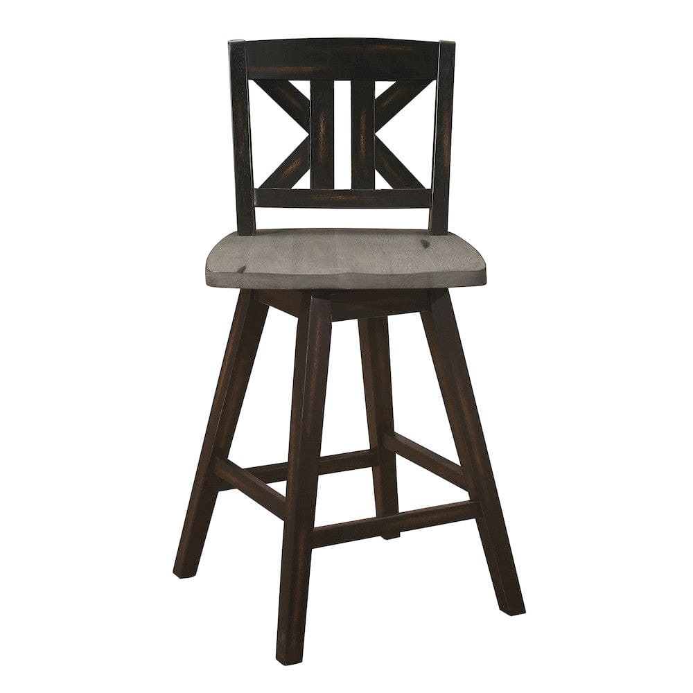 Homelegance  - Amsonia Swivel Counter Height Chair - 5602-24BKS1  view 5