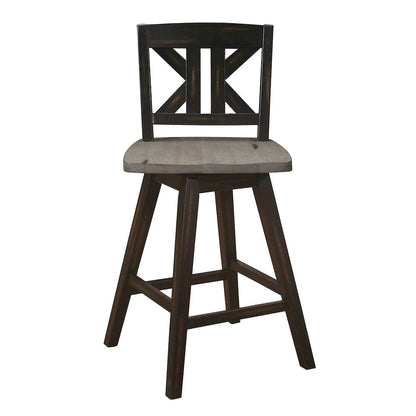 Homelegance  - Amsonia Swivel Counter Height Chair - 5602-24BKS1  view 5