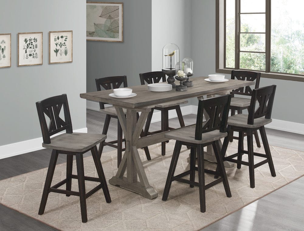 Homelegance  - Amsonia Swivel Counter Height Chair - 5602-24BKS1  view 6