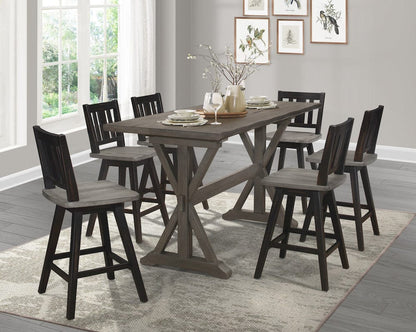 Homelegance  - Amsonia Swivel Counter Height Chair - 5602-24BKS2  view 6