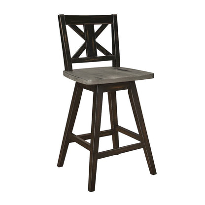 Homelegance  - Amsonia Swivel Counter Height Chair, Black - 5602-24BK  view 1
