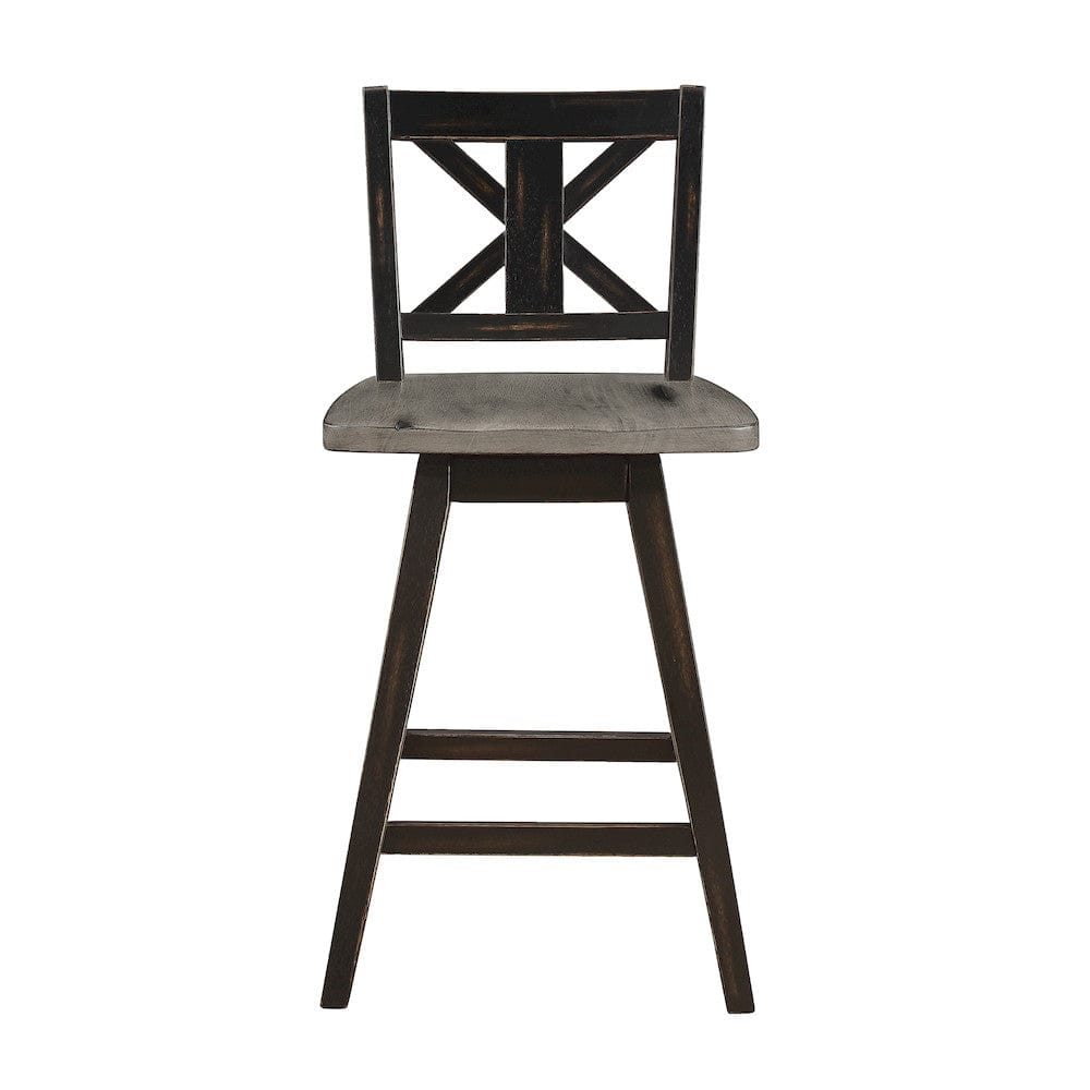 Homelegance  - Amsonia Swivel Counter Height Chair, Black - 5602-24BK  view 4