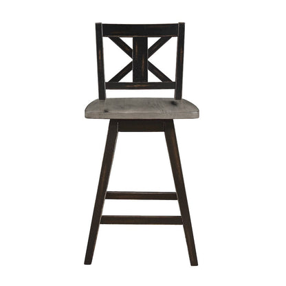 Homelegance  - Amsonia Swivel Counter Height Chair, Black - 5602-24BK  view 4
