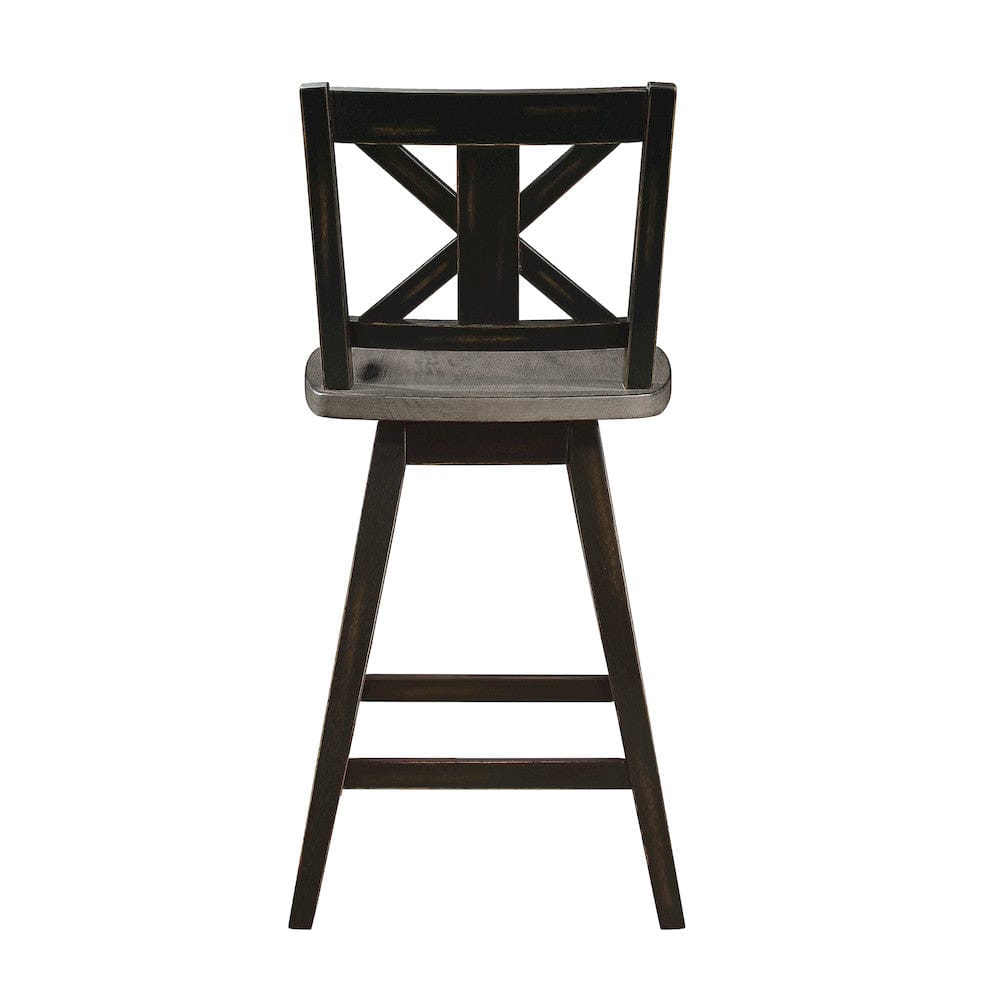 Homelegance  - Amsonia Swivel Counter Height Chair, Black - 5602-24BK  view 5