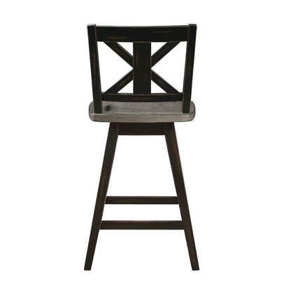 Homelegance  - Amsonia Swivel Counter Height Chair, Black - 5602-24BK  view 5