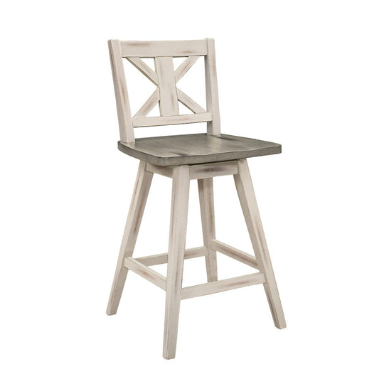 Homelegance  - Amsonia Swivel Counter Height Chair, White - 5602-24WT  view 1