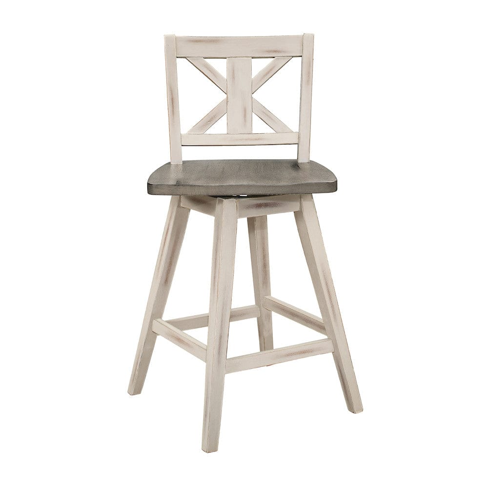Homelegance  - Amsonia Swivel Counter Height Chair, White - 5602-24WT  view 6