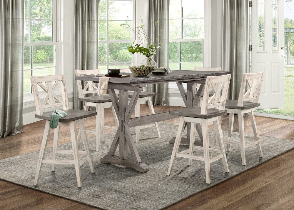 Homelegance  - Amsonia Swivel Counter Height Chair, White - 5602-24WT  view 7