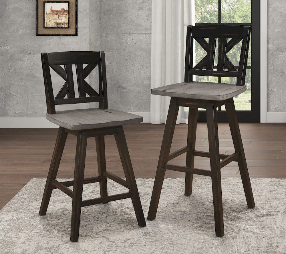 Homelegance  - Amsonia Swivel Pub Height Chair - 5602-29BKS1  view 7