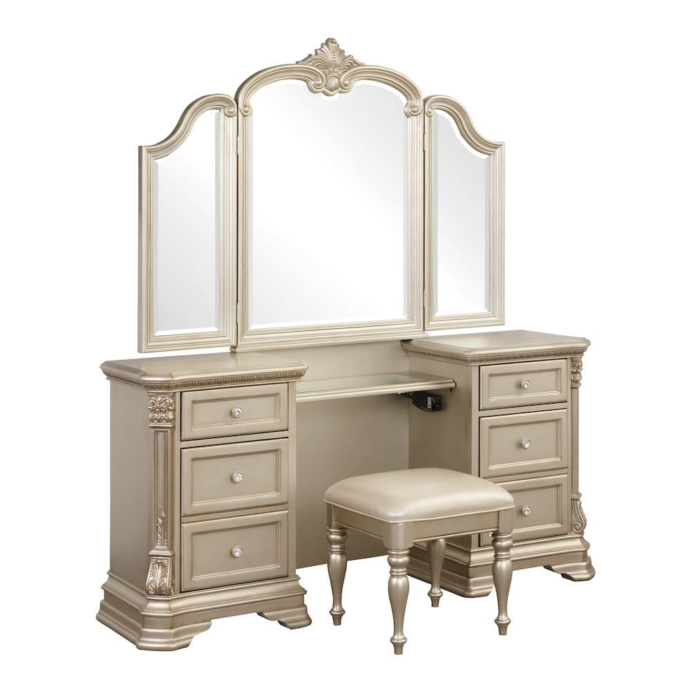 Homelegance  - Antoinetta Vanity Dresser W/ Mirror - 1919NC-15x  view 2