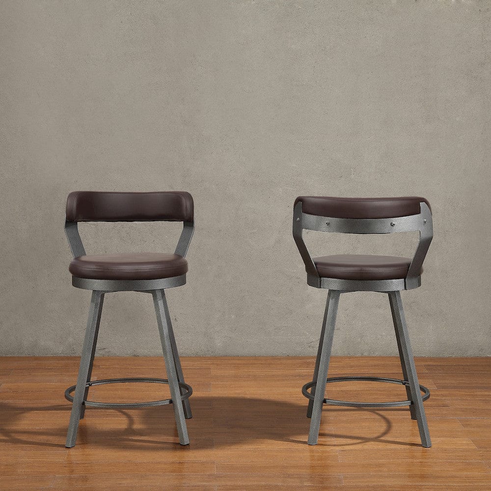 Homelegance  - Appert Swivel Counter Height Chair in Brown - 5566-24BR3A  view 3