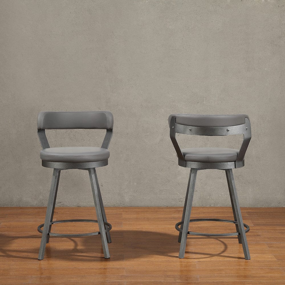 Homelegance  - Appert Swivel Counter Height Chair in Gray - 5566-24GY3A  view 4