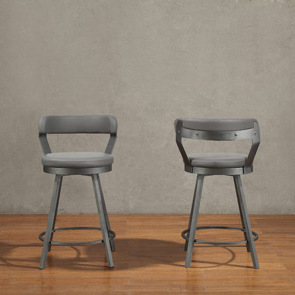 Homelegance  - Appert Swivel Counter Height Chair in Gray - 5566-24GY3A  view 4