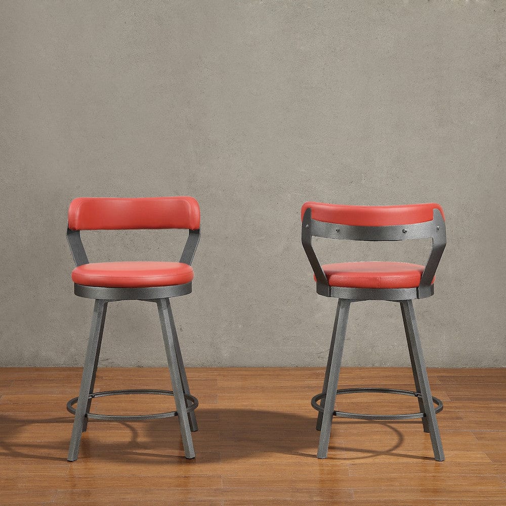 Homelegance  - Appert Swivel Counter Height Chair in Red - 5566-24RD3A  view 4
