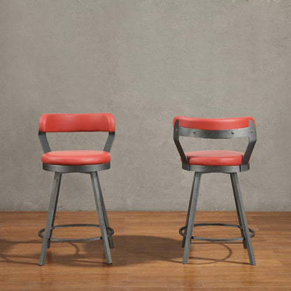 Homelegance  - Appert Swivel Counter Height Chair in Red - 5566-24RD3A  view 4