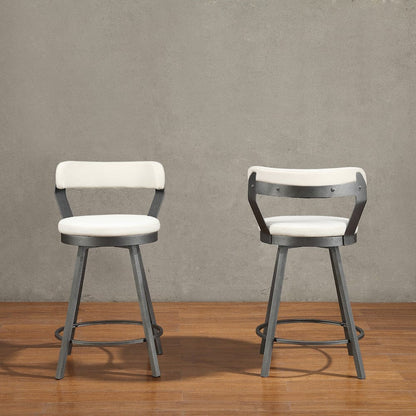 Homelegance  - Appert Swivel Counter Height Chair in White - 5566-24WT3A  view 4