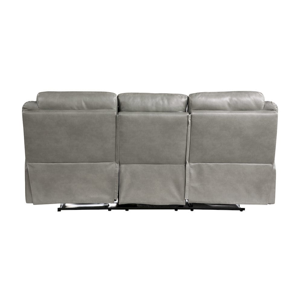 Homelegance  - Aram Double Reclining Sofa W/ Center Drop-Down Cup Holders, Receptacles, Hidden Drawer and USB Ports in Gray - 8206GRY-3  view 6