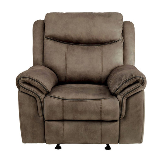 Homelegance  - Aram Glider Reclining Chair in Brown - 8206NF-1  view 1