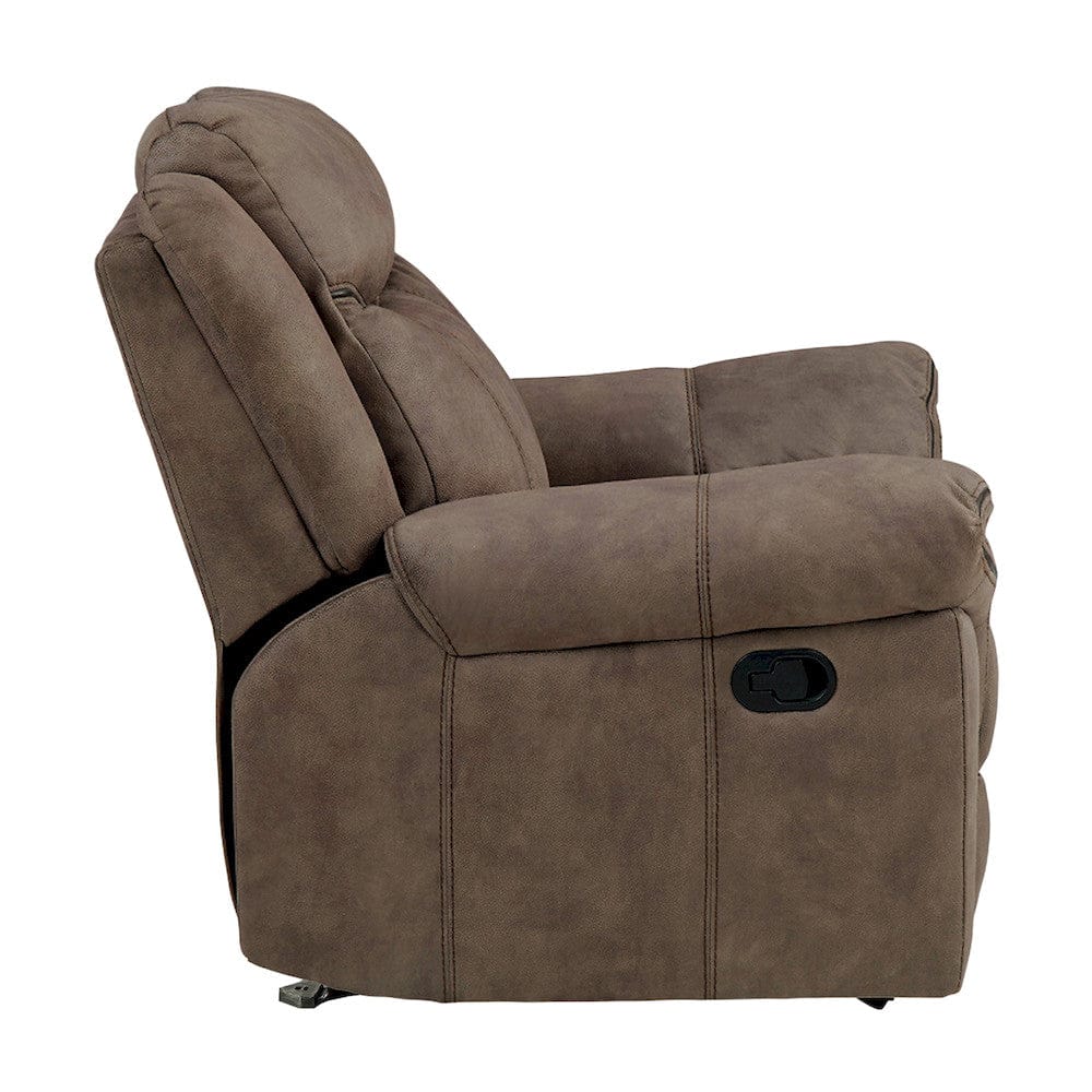 Homelegance  - Aram Glider Reclining Chair in Brown - 8206NF-1  view 2