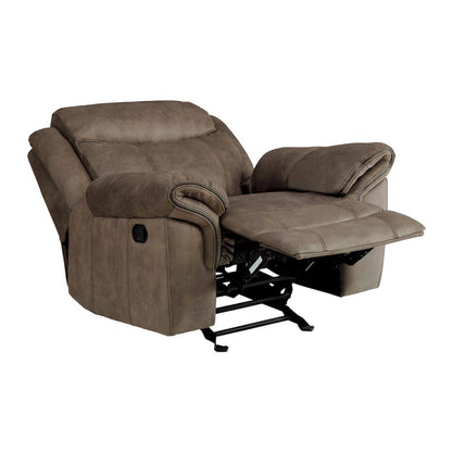 Homelegance  - Aram Glider Reclining Chair in Brown - 8206NF-1  view 3