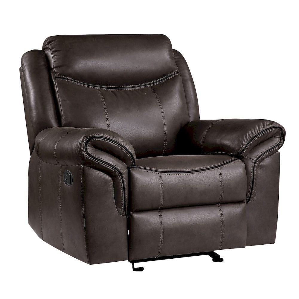 Homelegance  - Aram Glider Reclining Chair in Dark brown - 8206BRW-1  view 1