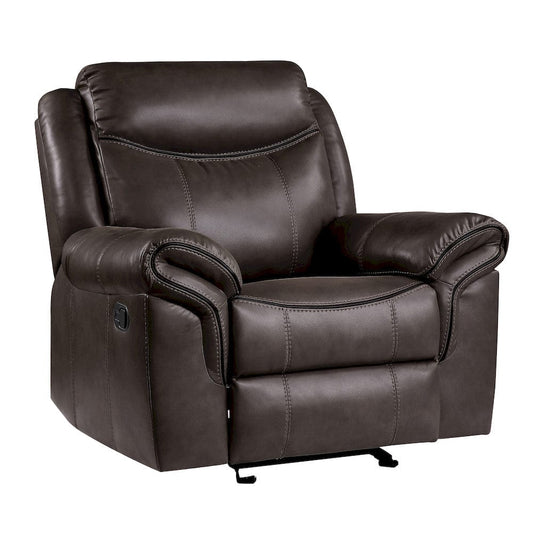 Homelegance  - Aram Glider Reclining Chair in Dark brown - 8206BRW-1  view 1