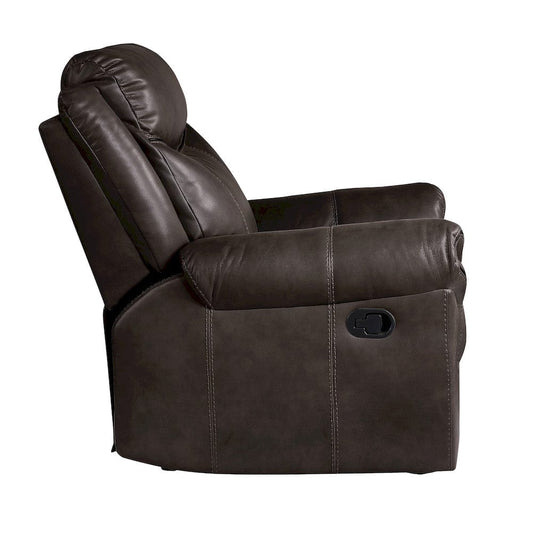Homelegance  - Aram Glider Reclining Chair in Dark brown - 8206BRW-1  view 2
