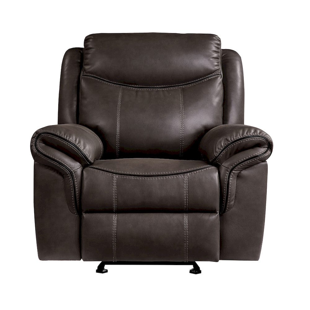 Homelegance  - Aram Glider Reclining Chair in Dark brown - 8206BRW-1  view 4
