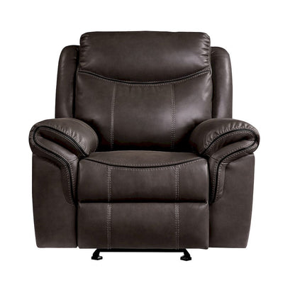 Homelegance  - Aram Glider Reclining Chair in Dark brown - 8206BRW-1  view 4
