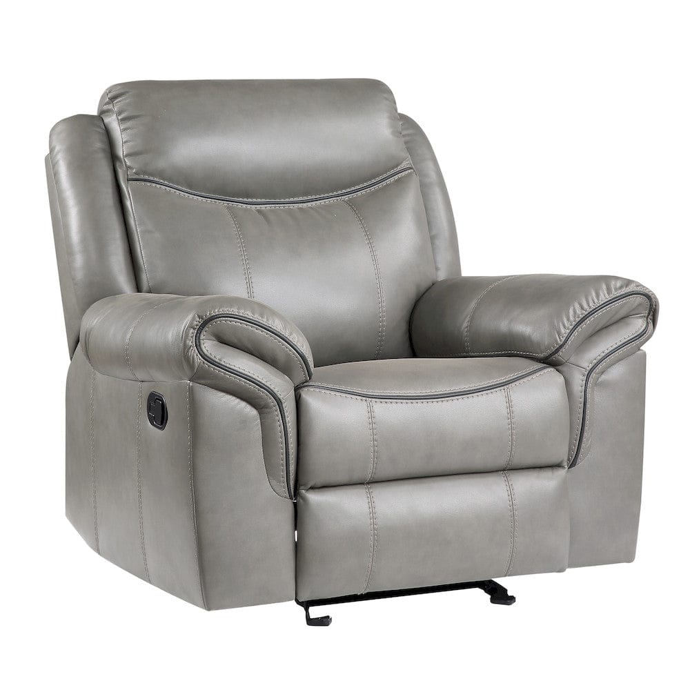 Homelegance  - Aram Glider Reclining Chair in Gray - 8206GRY-1  view 1