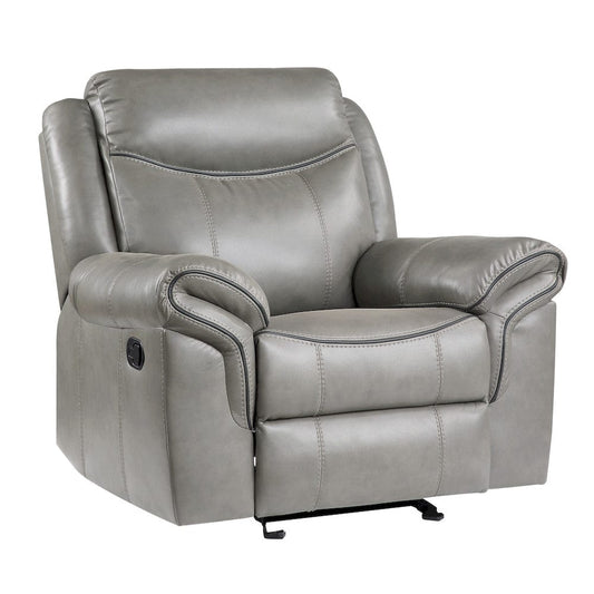 Homelegance  - Aram Glider Reclining Chair in Gray - 8206GRY-1  view 1