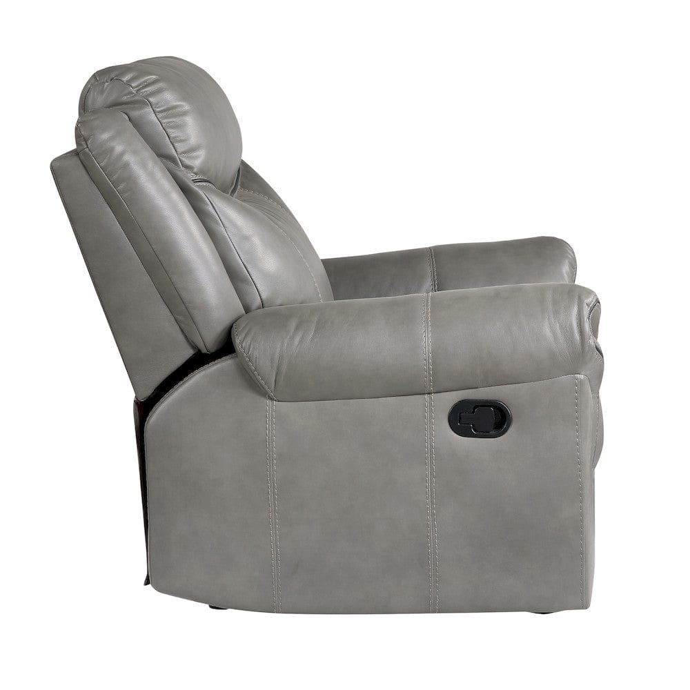 Homelegance  - Aram Glider Reclining Chair in Gray - 8206GRY-1  view 4