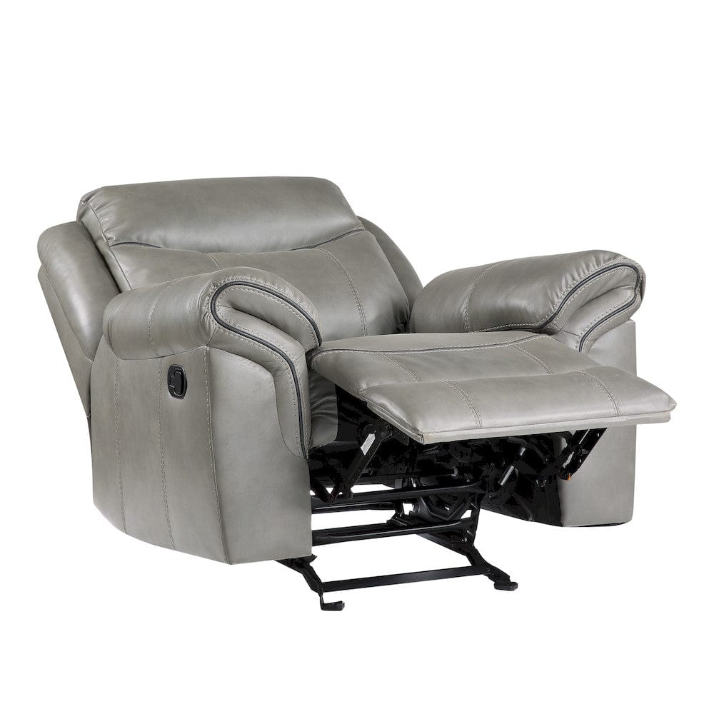 Homelegance  - Aram Glider Reclining Chair in Gray - 8206GRY-1  view 6