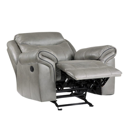 Homelegance  - Aram Glider Reclining Chair in Gray - 8206GRY-1  view 6