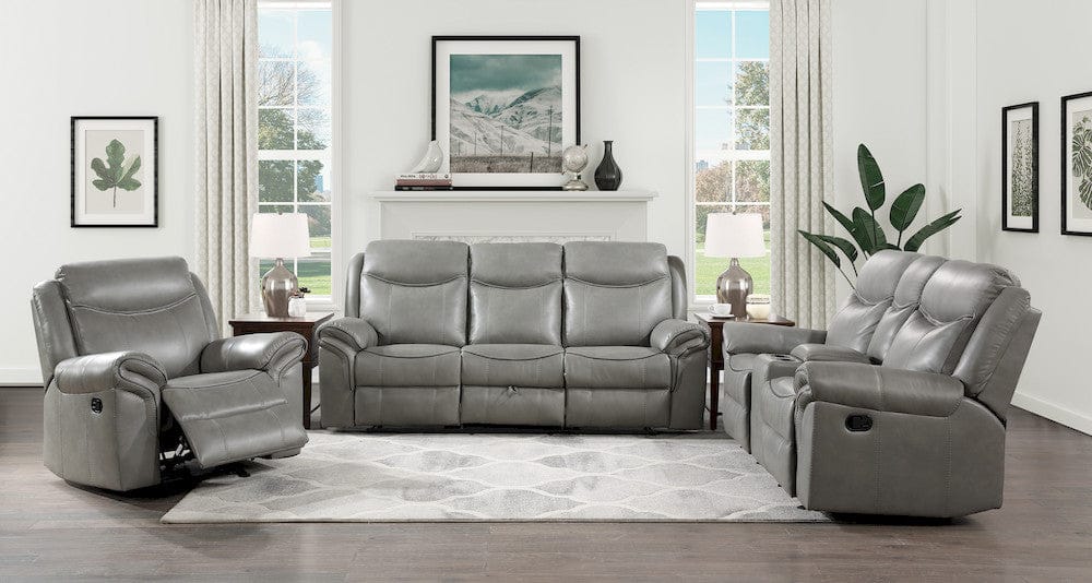 Homelegance  - Aram Glider Reclining Chair in Gray - 8206GRY-1  view 7