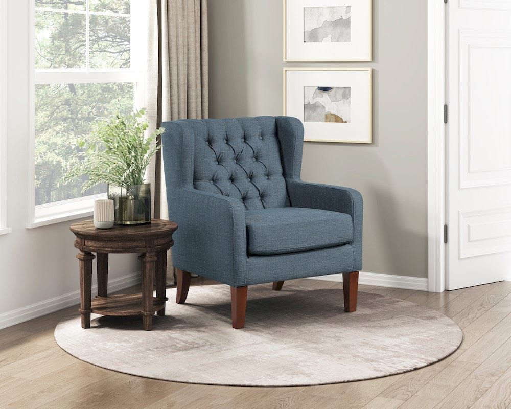 Homelegance  - Aria Accent Chair in Blue - 1266BU-1  view 8