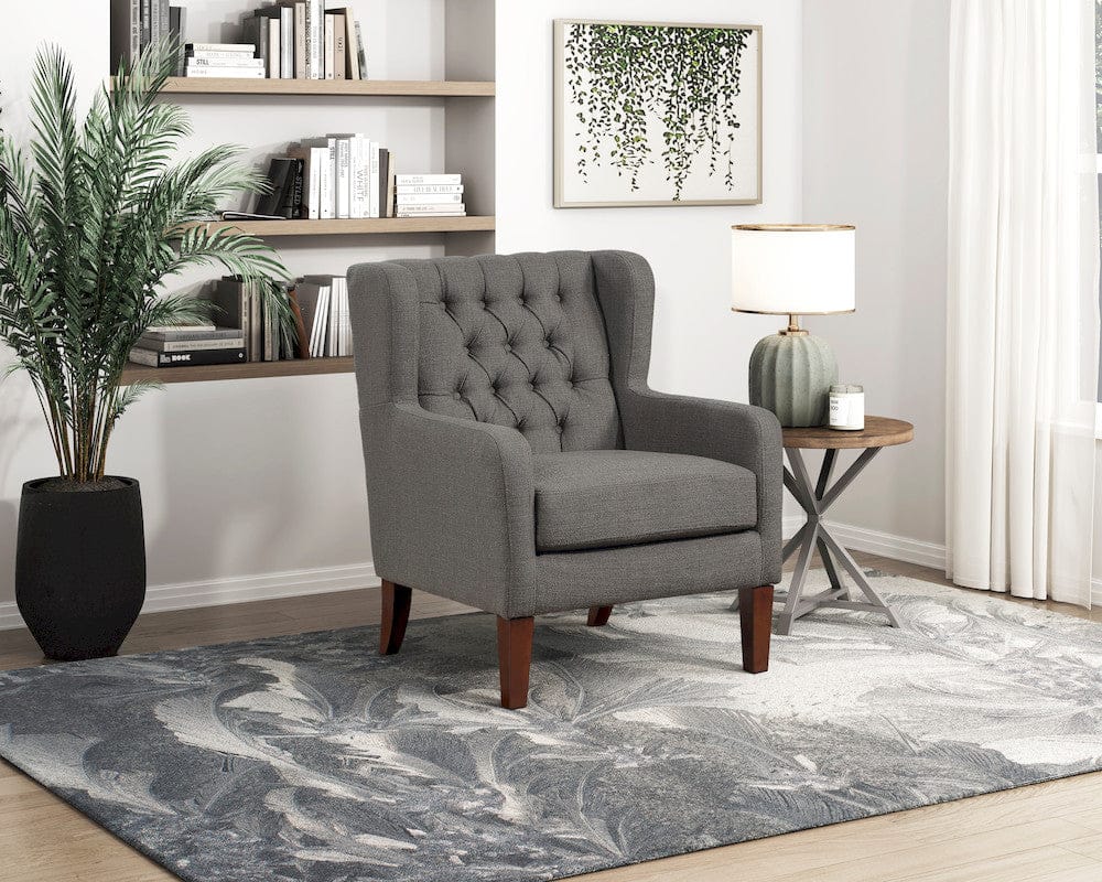 Homelegance  - Aria Accent Chair in Dark gray - 1266DG-1  view 2