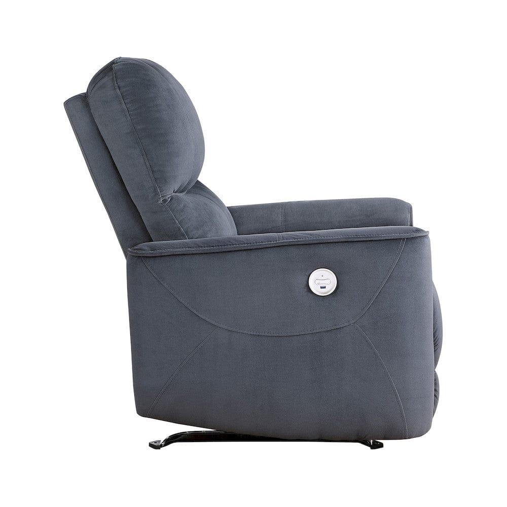 Homelegance  - Artem Power Rocker Reclining Chair in Dark gray - 9645DG-1PW  view 3